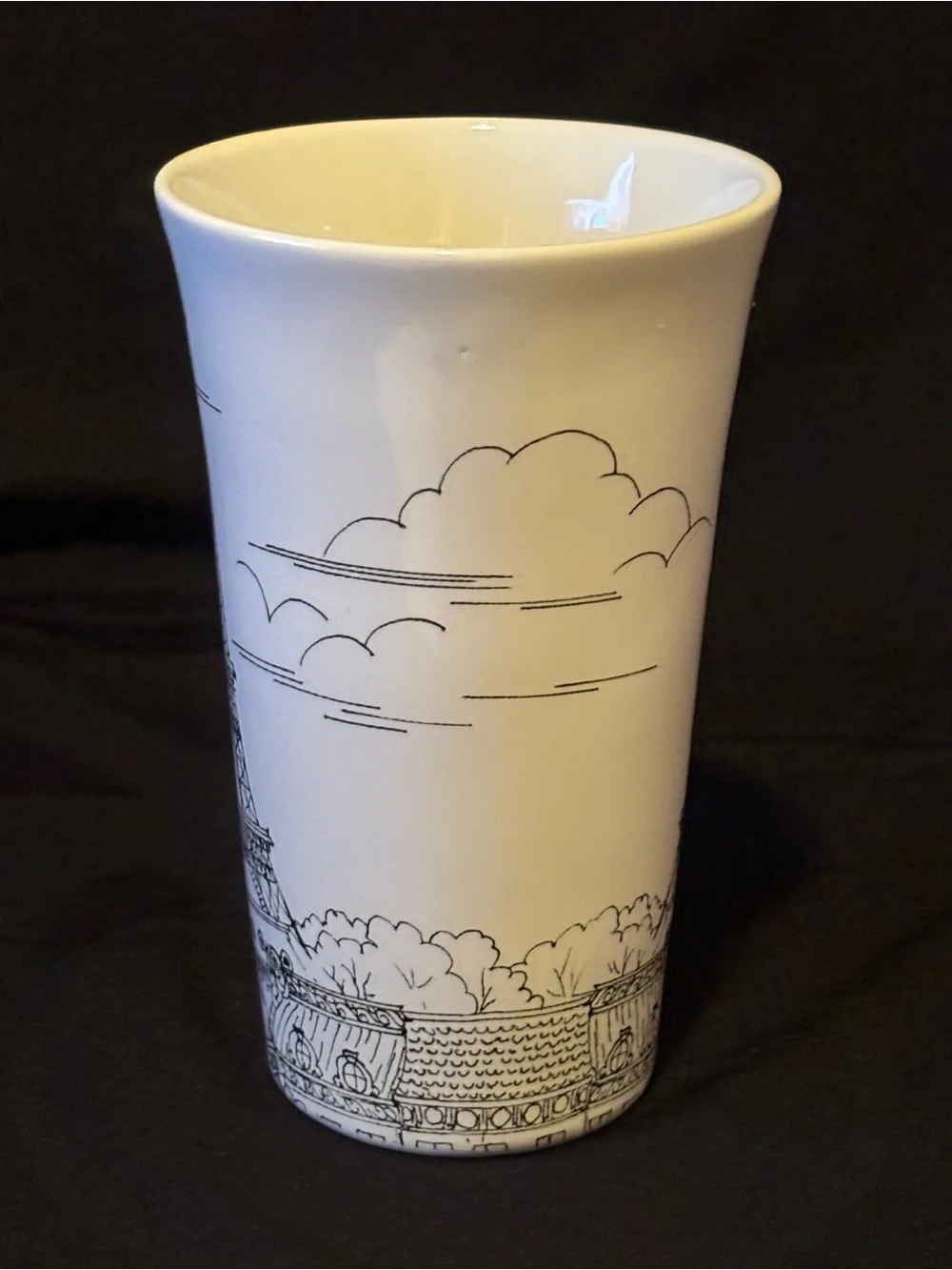 222 Fifth City Scenes Black and White Large Ceramic Mug